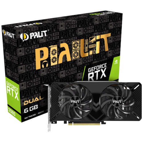 Відеокарта Palit GeForce RTX 2060 Dual 6144MB (NE62060018J9-1160A-1) (Відновлено продавцем, 865795) купити в Україні: Київ, Львів, Хмельницький, Тернопіль, Івано-Франківськ | Перевірка сумісності, низька ціна, відгуки, характеристики від TELEMART фото