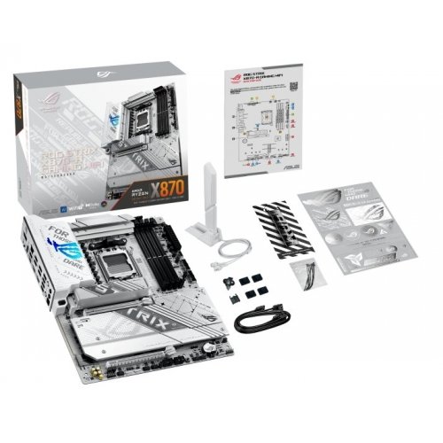 Материнская плата Asus ROG STRIX X870-A GAMING WIFI (sAM5, AMD X870) (Состояние нового, 865924) купить в Украине: Киев, Днепр, Харьков, Одесса  | Проверка совместимости, низкая цена, отзывы, характеристики от TELEMART фото