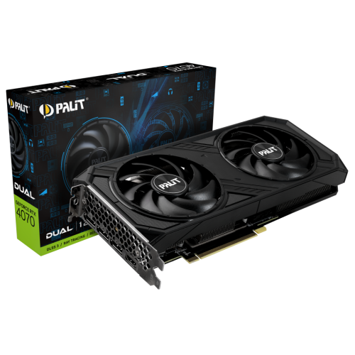Видеокарта Palit GeForce RTX 4070 Dual 12288MB (NED4070019K9-1047D) (Восстановлено продавцом, 865930) купить в Украине: Киев, Днепр, Харьков, Одесса  | Проверка совместимости, низкая цена, отзывы, характеристики от TELEMART фото