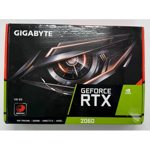 Відеокарта Gigabyte GeForce RTX 2060 D6 6144MB (GV-N2060D6-6GD) (Відновлено продавцем, 865933) купити в Україні: Київ, Львів, Хмельницький, Тернопіль, Івано-Франківськ | Перевірка сумісності, низька ціна, відгуки, характеристики від TELEMART фото