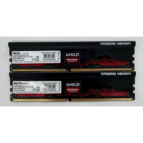 Озп AMD DDR4 16GB (2x8GB) 2400Mhz Radeon R7 Performance (R7S416G2400U2K) (Відновлено продавцем, 866137) купити в Україні: Київ, Львів, Хмельницький, Тернопіль, Івано-Франківськ | Перевірка сумісності, низька ціна, відгуки, характеристики від TELEMART фото