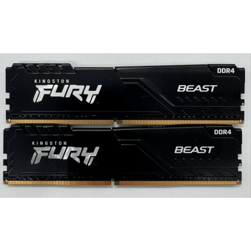 Озп Kingston DDR4 16GB (2x8GB) 3600Mhz FURY Beast Black (KF436C17BBK2/16) (Відновлено продавцем, 866139) купити в Україні: Київ, Львів, Хмельницький, Тернопіль, Івано-Франківськ | Перевірка сумісності, низька ціна, відгуки, характеристики від TELEMART фото