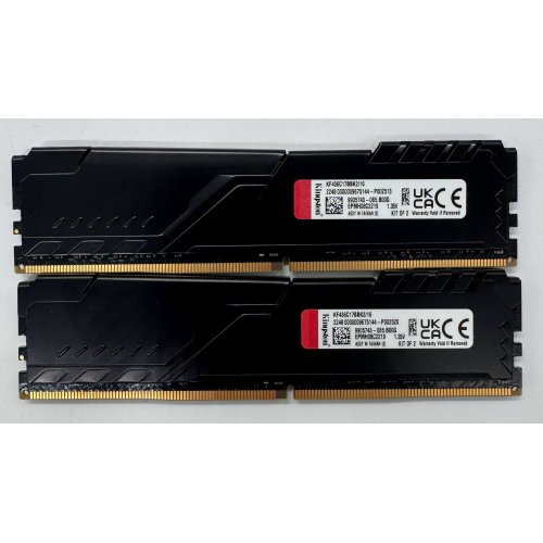 Озп Kingston DDR4 16GB (2x8GB) 3600Mhz FURY Beast Black (KF436C17BBK2/16) (Відновлено продавцем, 866139) купити в Україні: Київ, Львів, Хмельницький, Тернопіль, Івано-Франківськ | Перевірка сумісності, низька ціна, відгуки, характеристики від TELEMART фото