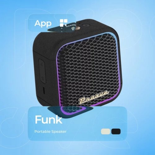 Портативная акустика Proove Funk 15W (PSFN1501AP01) Black купить в Украине: Киев, Днепр, Харьков, Одесса  | Низкая цена, отзывы, характеристики от TELEMART фото