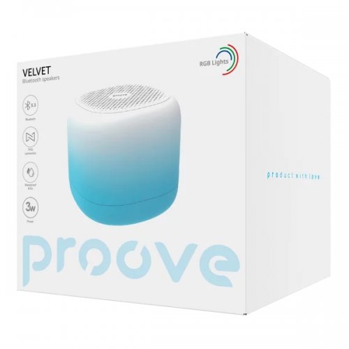 Портативная акустика Proove Velvet 3W (PDVE050010008) Blue купить в Украине: Киев, Днепр, Харьков, Одесса  | Низкая цена, отзывы, характеристики от TELEMART фото