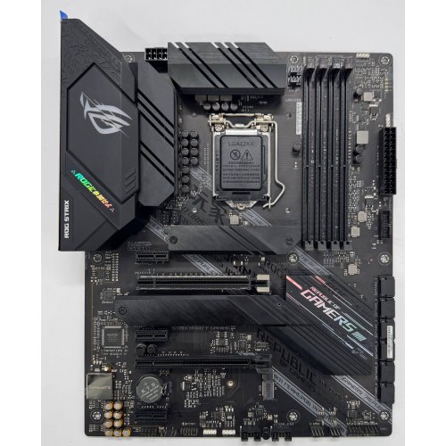 Материнська плата Asus ROG STRIX B460-F GAMING (s1200, Intel B460) (Відновлено продавцем, 866199) купити в Україні: Київ, Львів, Хмельницький, Тернопіль, Івано-Франківськ | Перевірка сумісності, низька ціна, відгуки, характеристики від TELEMART фото