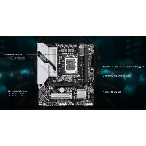 Материнская плата Gigabyte H810M GAMING WIFI6 (s1851, Intel H810) купить в Украине: Киев, Днепр, Харьков, Одесса  | Проверка совместимости, низкая цена, отзывы, характеристики от TELEMART фото