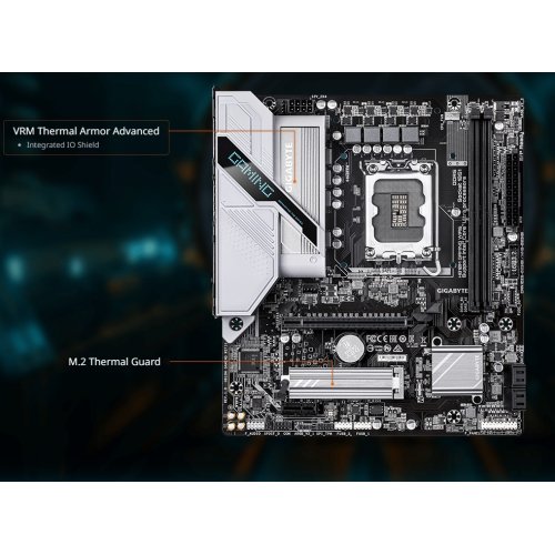 Материнская плата Gigabyte H810M GAMING WIFI6 (s1851, Intel H810) купить в Украине: Киев, Днепр, Харьков, Одесса  | Проверка совместимости, низкая цена, отзывы, характеристики от TELEMART фото