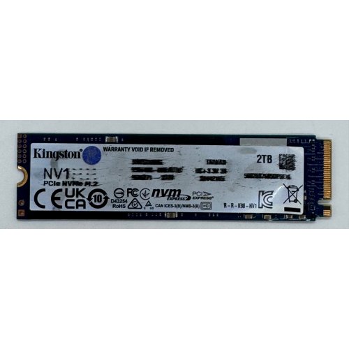 Ssd-диск Kingston NV1 2TB M.2 (2280 PCI-E) NVMe x4 (SNVS/2000G) (Восстановлено продавцом, 866275) купить в Украине: Киев, Днепр, Харьков, Одесса  | Проверка совместимости, низкая цена, отзывы, характеристики от TELEMART фото