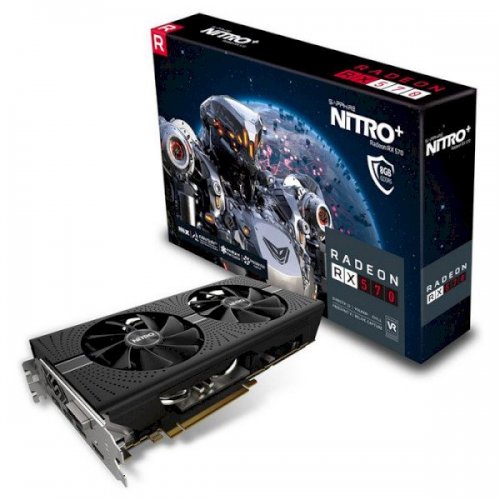 Відеокарта Sapphire Radeon RX 570 NITRO+ 8192MB (11266-01-20G) (Відновлено продавцем, 866300) купити в Україні: Київ, Львів, Хмельницький, Тернопіль, Івано-Франківськ | Перевірка сумісності, низька ціна, відгуки, характеристики від TELEMART фото