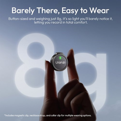 Петличний мікрофон Ulanzi A21 Wireless Microphone USB Type-C (A053 A21) Black купити в Україні: Київ, Львів, Хмельницький, Тернопіль, Івано-Франківськ | Низька ціна, відгуки, характеристики від TELEMART фото