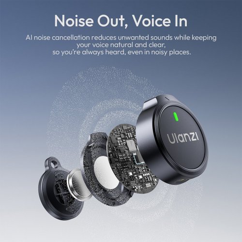 Петличний мікрофон Ulanzi A21 Wireless Microphone USB Type-C (A053 A21) Black купити в Україні: Київ, Львів, Хмельницький, Тернопіль, Івано-Франківськ | Низька ціна, відгуки, характеристики від TELEMART фото