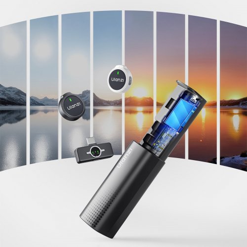 Петличний мікрофон Ulanzi A21 Wireless Microphone USB Type-C (A053 A21) Black купити в Україні: Київ, Львів, Хмельницький, Тернопіль, Івано-Франківськ | Низька ціна, відгуки, характеристики від TELEMART фото