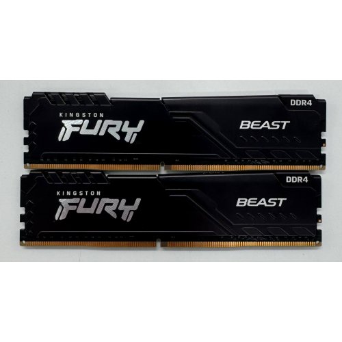 Озу Kingston DDR4 32GB (2x16GB) 3600Mhz FURY Beast Black (KF436C18BBK2/32) (Восстановлено продавцом, 866365) купить в Украине: Киев, Днепр, Харьков, Одесса  | Проверка совместимости, низкая цена, отзывы, характеристики от TELEMART фото