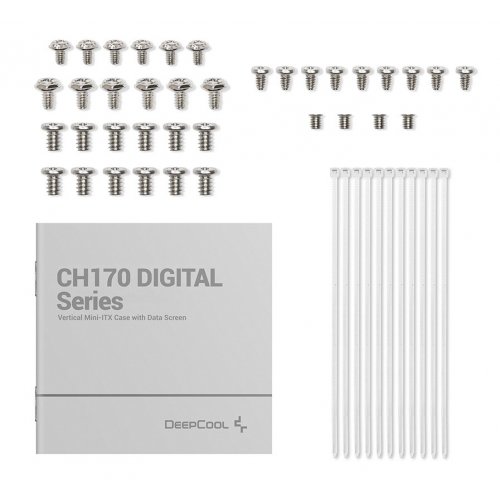 Корпус Deepcool CH170 Digital без БЖ (R-CH170-WHNPI0D-G-1) White (Стан нового, 866385) купити в Україні: Київ, Львів, Хмельницький, Тернопіль, Івано-Франківськ | Перевірка сумісності, низька ціна, відгуки, характеристики від TELEMART фото