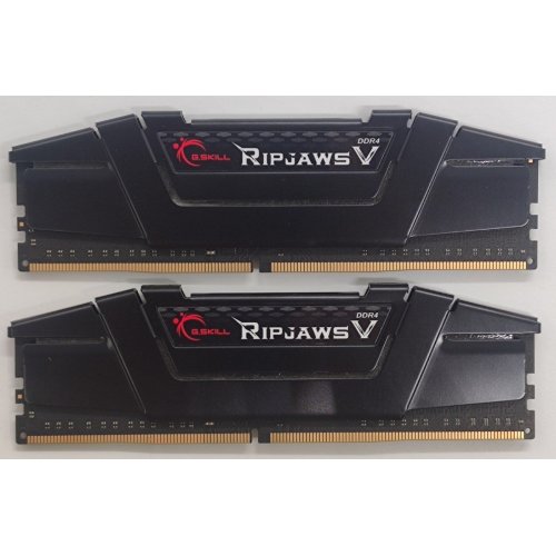 Озу G.Skill DDR4 32GB (2x16GB) 3600Mhz Ripjaws V Black (F4-3600C18D-32GVK) (Восстановлено продавцом, 866395) купить в Украине: Киев, Днепр, Харьков, Одесса  | Проверка совместимости, низкая цена, отзывы, характеристики от TELEMART фото