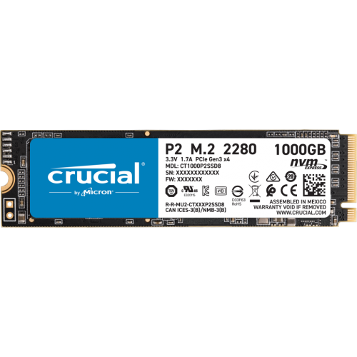 Ssd-диск Crucial P2 1TB M.2 (2280 PCI-E) NVMe x4 (CT1000P2SSD8) (Восстановлено продавцом, 866398) купить в Украине: Киев, Днепр, Харьков, Одесса  | Проверка совместимости, низкая цена, отзывы, характеристики от TELEMART фото