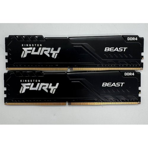 Озу Kingston DDR4 16GB (2x8GB) 3200Mhz FURY Beast Black (KF432C16BBK2/16) (Восстановлено продавцом, 866401) купить в Украине: Киев, Днепр, Харьков, Одесса  | Проверка совместимости, низкая цена, отзывы, характеристики от TELEMART фото