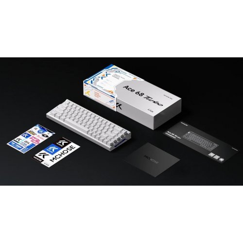 Клавіатура MCHOSE Ace 68 Turbo RGB Gateron Magnetic Jade Pro Switch (HW-ACE68TURBO-11) Nova White купити в Україні | Telemart фото