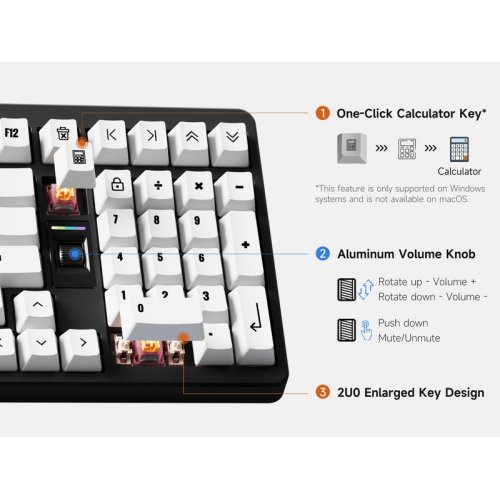 Клавіатура MCHOSE x Unbox Therapy UT98 RGB Icy Creamsicle Switch Wireless (HW-UT98-3) Retro Therapy купити в Україні: Київ, Львів, Хмельницький, Тернопіль, Івано-Франківськ | Низька ціна, відгуки, характеристики від TELEMART фото