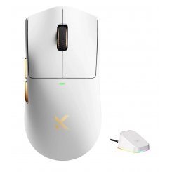 Мышка MCHOSE K7 Ultra Wireless (MC-K7-11) White/Gold / 42000 DPI / 8000 Гц / Pixart