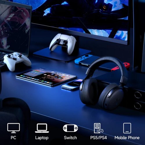 Наушники MCHOSE V9 Pro Wireless (HW-V9-2) Steel Black купить в Украине: Киев, Днепр, Харьков, Одесса  | Низкая цена, отзывы, характеристики от TELEMART фото