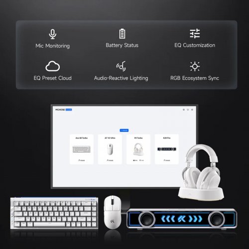 Наушники MCHOSE V9 Turbo+ Wireless (HW-V9-11) Icy White купить в Украине: Киев, Днепр, Харьков, Одесса  | Низкая цена, отзывы, характеристики от TELEMART фото