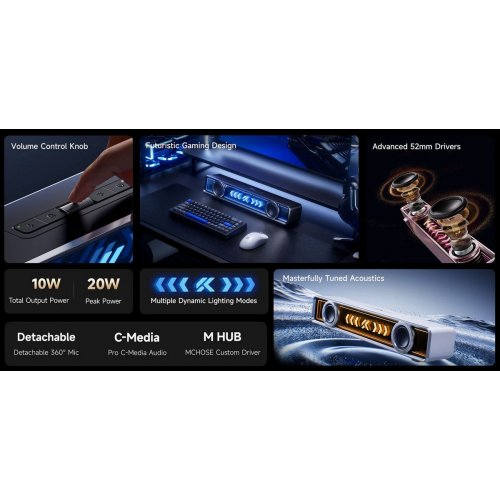 Акустическая система MCHOSE K20 Pro (MC-K20-5) Black купить в Украине: Киев, Днепр, Харьков, Одесса  | Низкая цена, отзывы, характеристики от TELEMART фото