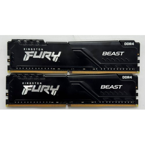 Озу Kingston DDR4 32GB (2x16GB) 3200Mhz FURY Beast Black (KF432C16BB1K2/32) (Восстановлено продавцом, 866531) купить в Украине: Киев, Днепр, Харьков, Одесса  | Проверка совместимости, низкая цена, отзывы, характеристики от TELEMART фото