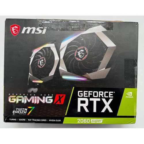 Видеокарта MSI GeForce RTX 2060 SUPER Gaming X 8192MB (RTX 2060 SUPER GAMING X) (Восстановлено продавцом, 866602) купить в Украине: Киев, Днепр, Харьков, Одесса  | Проверка совместимости, низкая цена, отзывы, характеристики от TELEMART фото