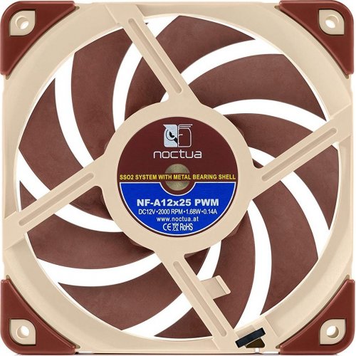 Кулер для корпуса Noctua NF-A12x25 PWM (Відновлено продавцем, 866627) купити в Україні: Київ, Львів, Хмельницький, Тернопіль, Івано-Франківськ | Перевірка сумісності, низька ціна, відгуки, характеристики від TELEMART фото