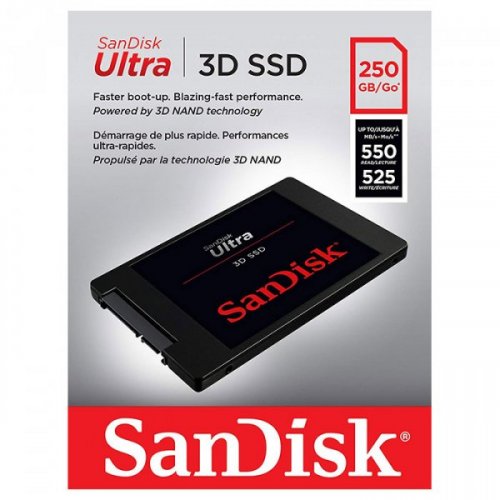 Продати SSD-диск Sandisk Ultra TLC 250GB 2.5" (SDSSDH3-250G-G25) за Trade-In у інтернет-магазині Телемарт - Київ, Дніпро, Україна фото