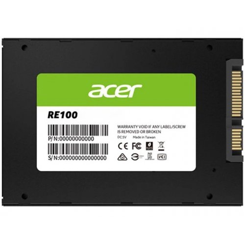 SSD-диск Acer RE100 3D NAND TLC 512GB 2.5'' (BL.9BWWA.108) купити в Україні: Київ, Львів, Хмельницький, Тернопіль, Івано-Франківськ | Перевірка сумісності, низька ціна, відгуки, характеристики від TELEMART фото