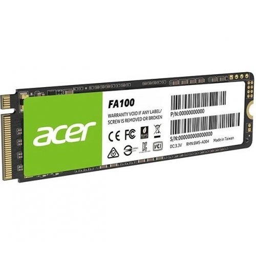SSD-диск Acer FA100 3D NAND TLC 512GB M.2 (2280 PCI-E) NVMe 1.4 (BL.9BWWA.119) купити в Україні: Київ, Львів, Хмельницький, Тернопіль, Івано-Франківськ | Перевірка сумісності, низька ціна, відгуки, характеристики від TELEMART фото