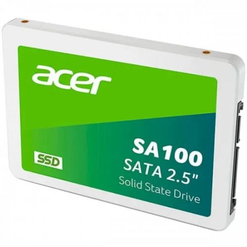 SSD-диск Acer SA100 3D NAND TLC 480GB 2.5'' (BL.9BWWA.103) купити в Україні: Київ, Львів, Хмельницький, Тернопіль, Івано-Франківськ | Перевірка сумісності, низька ціна, відгуки, характеристики від TELEMART фото