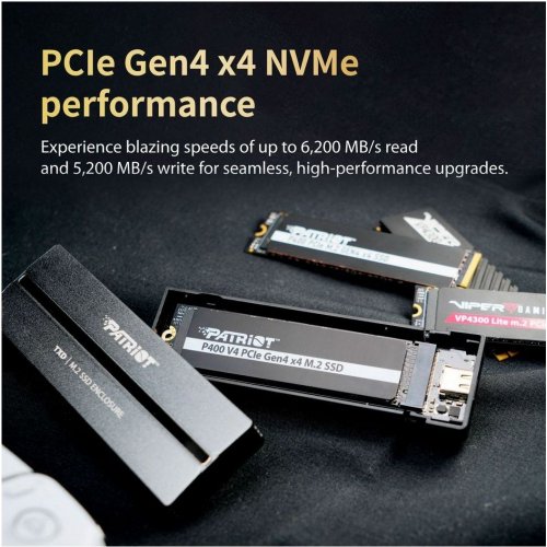 SSD-диск Patriot P400 V4 1TB M.2 (2280 PCI-E) NVMe x4 (P400VP1TBM28H) купить в Украине: Киев, Днепр, Харьков, Одесса  | Проверка совместимости, низкая цена, отзывы, характеристики от TELEMART фото