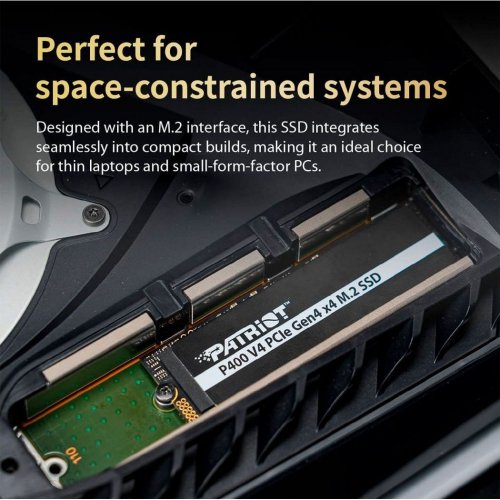 SSD-диск Patriot P400 V4 1TB M.2 (2280 PCI-E) NVMe x4 (P400VP1TBM28H) купить в Украине: Киев, Днепр, Харьков, Одесса  | Проверка совместимости, низкая цена, отзывы, характеристики от TELEMART фото