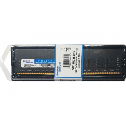 ОЗП Golden Memory DDR4 16GB 3200Mhz (GM32N22S8/16) купити в Україні: Київ, Львів, Хмельницький, Тернопіль, Івано-Франківськ | Перевірка сумісності, низька ціна, відгуки, характеристики від TELEMART фото