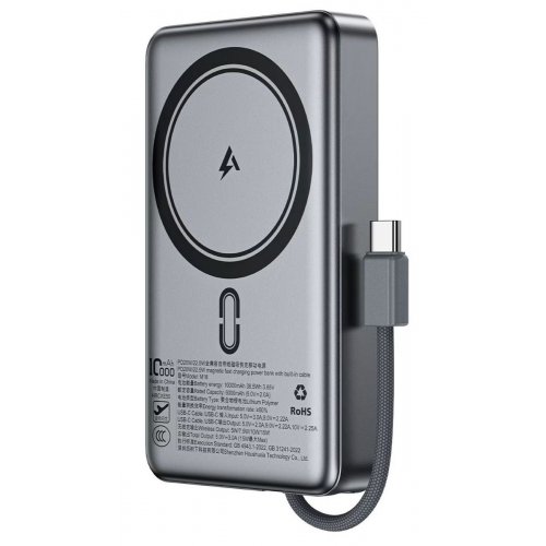 Powerbank Acefast M18 Magnetic Wireless 10000mAh 22.5W (6974316284017) Black купити в Україні: Київ, Львів, Хмельницький, Тернопіль, Івано-Франківськ | Низька ціна, відгуки, характеристики від TELEMART фото