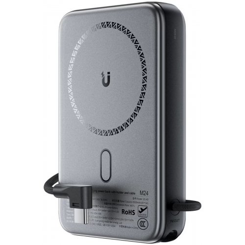 Powerbank Acefast M24 Magnetic Wireless 10000mAh 22.5W (6974316284871) Metal Gray купить в Украине: Киев, Днепр, Харьков, Одесса  | Низкая цена, отзывы, характеристики от TELEMART фото