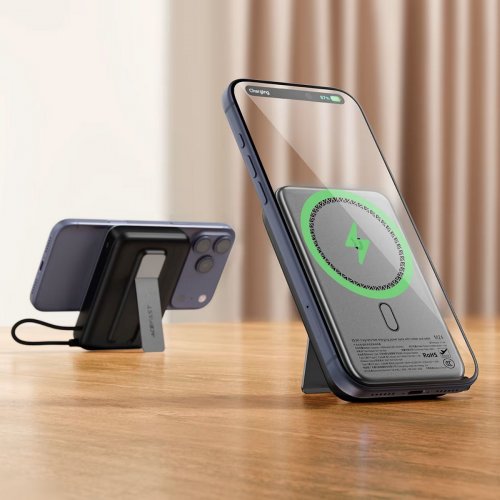 Powerbank Acefast M24 Magnetic Wireless 10000mAh 22.5W (6974316284871) Metal Gray купить в Украине: Киев, Днепр, Харьков, Одесса  | Низкая цена, отзывы, характеристики от TELEMART фото