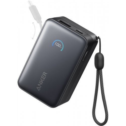 Powerbank Anker Nano 10000mAh 45W (A1638H11) Black купить в Украине: Киев, Днепр, Харьков, Одесса  | Низкая цена, отзывы, характеристики от TELEMART фото