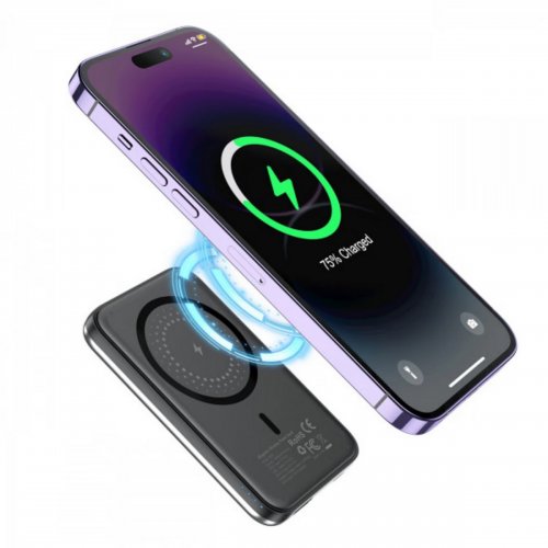 Powerbank Choetech B655 Magnetic Wireless 5000mAh 10W (6932112104779) Silver купить в Украине: Киев, Днепр, Харьков, Одесса  | Низкая цена, отзывы, характеристики от TELEMART фото