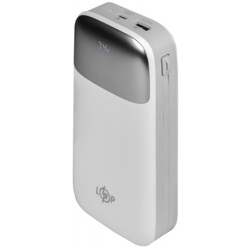 Powerbank LogicPower PQ20 20000mAh 22.5W (LP31341) White купить в Украине: Киев, Днепр, Харьков, Одесса  | Низкая цена, отзывы, характеристики от TELEMART фото