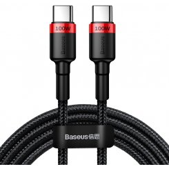 Кабель Baseus Cafule USB Type-C to USB Type-C 100W 2m (CATKLF-AL91) Red/Black