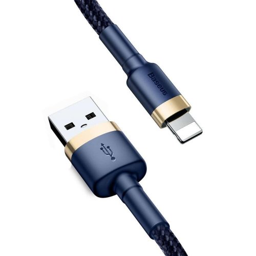 Кабель Baseus Cafule USB to Lightning 1.5A 2m (CALKLF-CV3) Blue/Gold купити в Україні: Київ, Львів, Хмельницький, Тернопіль, Івано-Франківськ | Низька ціна, відгуки, характеристики від TELEMART фото