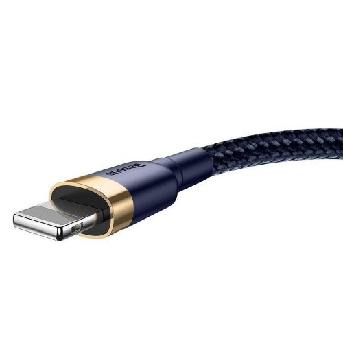 Кабель Baseus Cafule USB to Lightning 1.5A 2m (CALKLF-CV3) Blue/Gold купити в Україні: Київ, Львів, Хмельницький, Тернопіль, Івано-Франківськ | Низька ціна, відгуки, характеристики від TELEMART фото