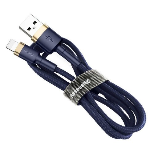 Кабель Baseus Cafule USB to Lightning 1.5A 2m (CALKLF-CV3) Blue/Gold купити в Україні: Київ, Львів, Хмельницький, Тернопіль, Івано-Франківськ | Низька ціна, відгуки, характеристики від TELEMART фото
