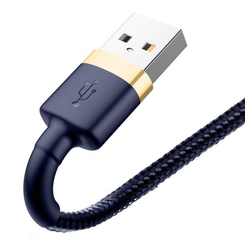 Кабель Baseus Cafule USB to Lightning 1.5A 2m (CALKLF-CV3) Blue/Gold купити в Україні: Київ, Львів, Хмельницький, Тернопіль, Івано-Франківськ | Низька ціна, відгуки, характеристики від TELEMART фото