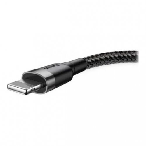 Кабель Baseus Cafule USB to Lightning 2A 3m (CALKLF-RG1) Gray/Black купить в Украине: Киев, Днепр, Харьков, Одесса  | Низкая цена, отзывы, характеристики от TELEMART фото
